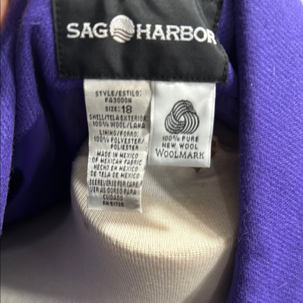 Sag Harbor Purple Wool Blazer - Picture 2 of 7